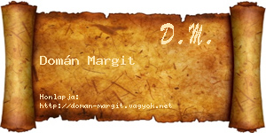 Domán Margit névjegykártya